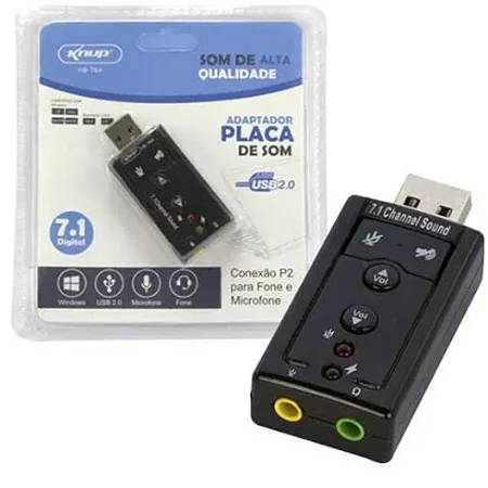 ADAP. PLACA DE SOM USB  KNUP